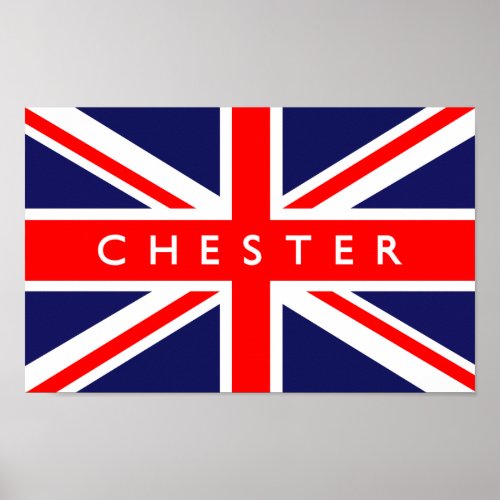 Chester UK Flag Poster