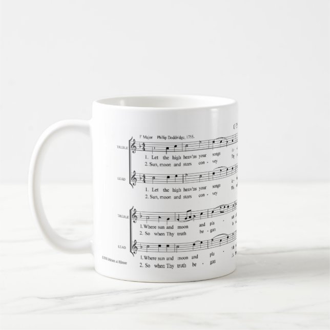 'Chester' William Billings Sacred Harp shapenotes Coffee Mug (Left)