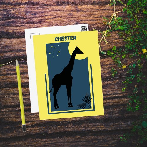 Chester Zoo Great Britain Vintage Giraffe Postcard