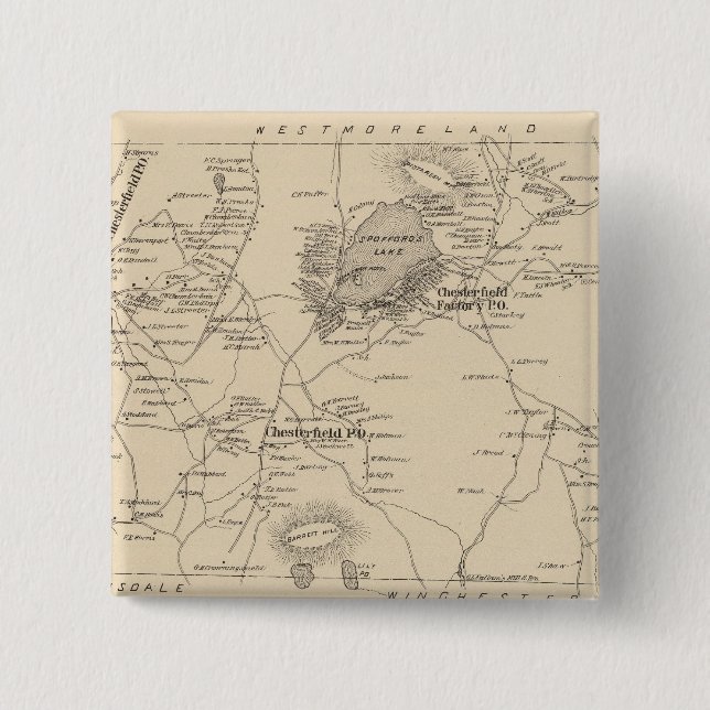 Chesterfield, Cheshire Co Pinback Button (Front)