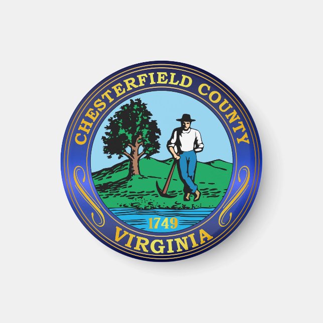 Chesterfield County seal Magnet (Front)