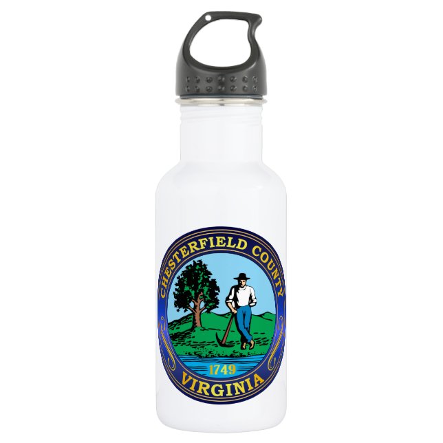 Chesterfield County seal Water Bottle (Front)