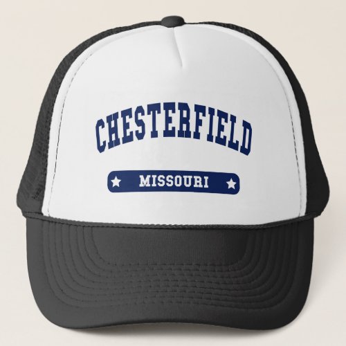 Chesterfield Missouri College Style tee shirts Trucker Hat