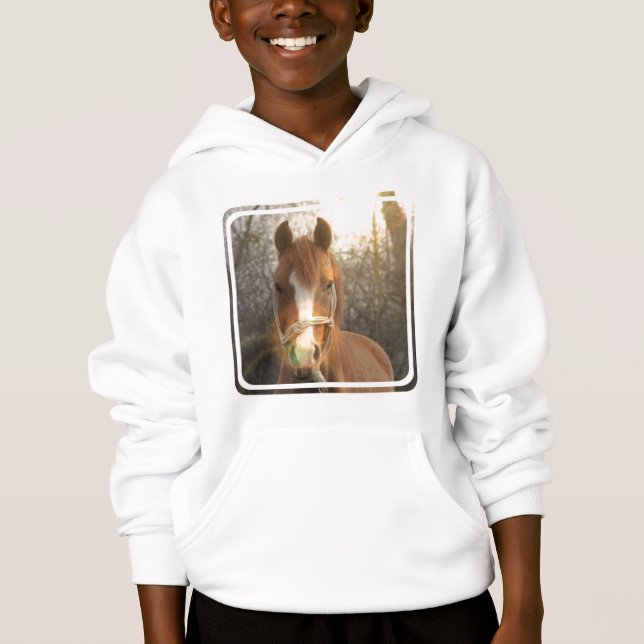 Chestnut Arab Horse Children's Hooded Sweatshirt (Front)