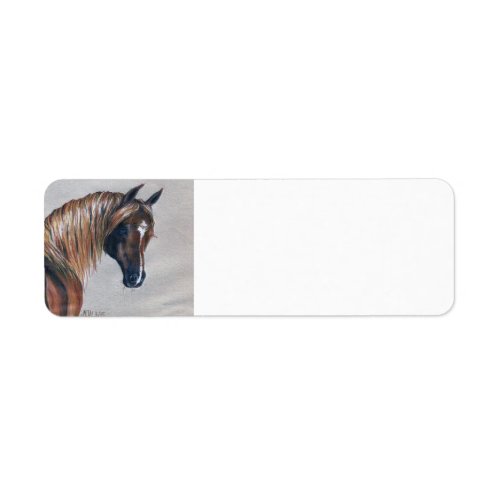 Chestnut Arabian Horse Return Address Labels