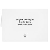 Chestnut Arabian Horse Running Cards (Back Horizontal)