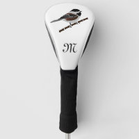 Chestnut Backed Chickadee Bird Illustrated Golf Head Cover