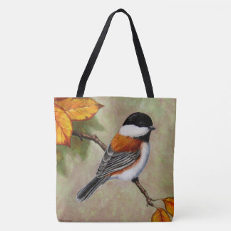 Chestnut Backed Chickadee Bird Tote Bag