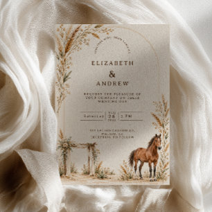 Chestnut Boho Equestrian Wedding Invitation