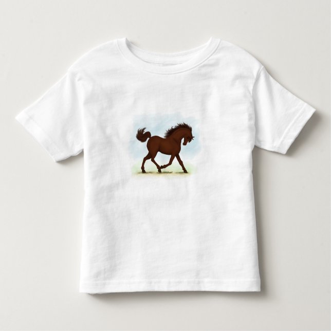 Chestnut Brown Horse Equestrian Toddler T-shirt (Front)
