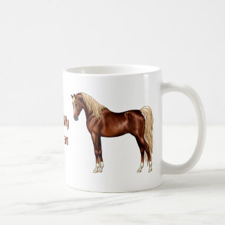 Chestnut Egyptian Arabian Horse Flaxen Mane & Tail Coffee Mug