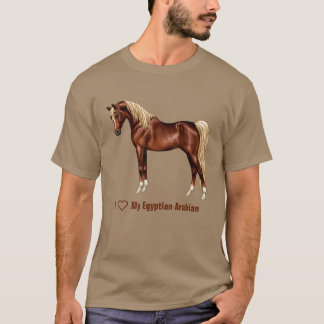Chestnut Egyptian Arabian Horse Flaxen Mane & Tail T-Shirt