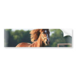 Chestnut Galloping Horse Bumper Sticker