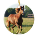 Chestnut Galloping Horse Ornament