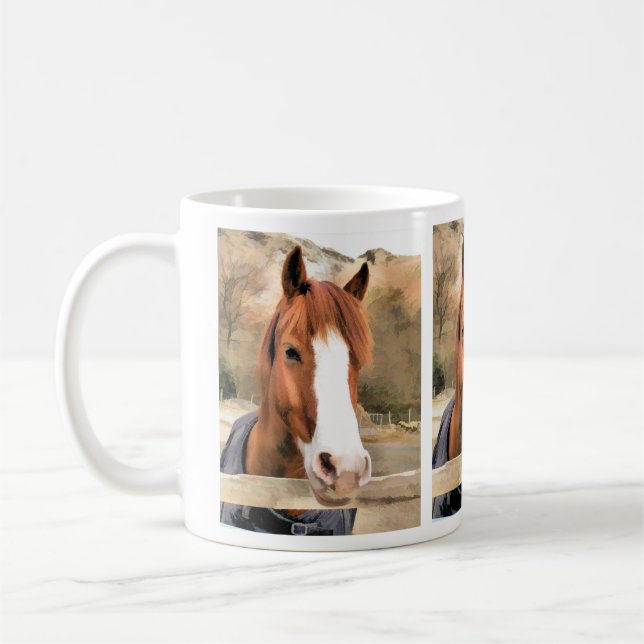 CHESTNUT HORSE COFFEE MUG (Left)
