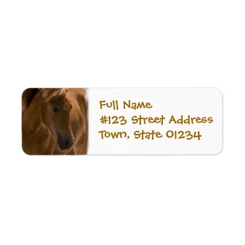Chestnut Horse Design Return Address Label
