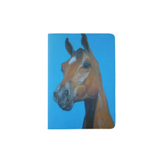 Chestnut horse face painting passport holder