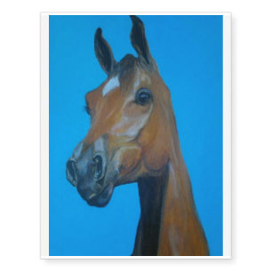 Chestnut horse face painting temporary tattoos