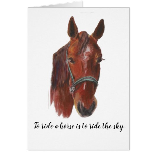 Chestnut Horse Face Portrait Cards (Front)