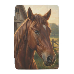 Chestnut Horse Golden Hour Barn iPad Mini Cover