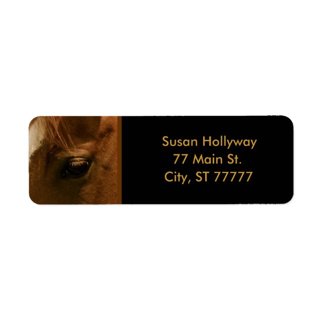 Chestnut Horse Soulful Eye Label (Front)