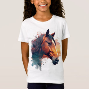 Chestnut Horse Watercolor T-Shirt