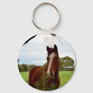 Chestnut Horse With Banksia Tree, Keychain