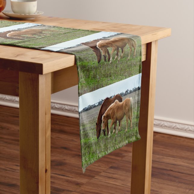Chestnut Mare And Palomino Foal, Short Table Runner (In Situ)