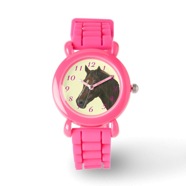 Chestnut mare equine picture of brown horse watch (Front)