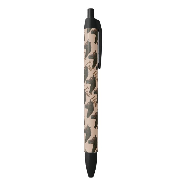 Chestnut mare horse portrait equine art painting pen (Bottom (Vertical))