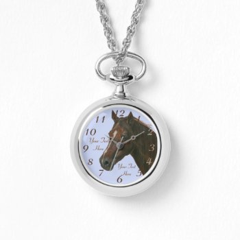 Chestnut Mare Horse Portrait Equine  Watch by artoriginals at Zazzle
