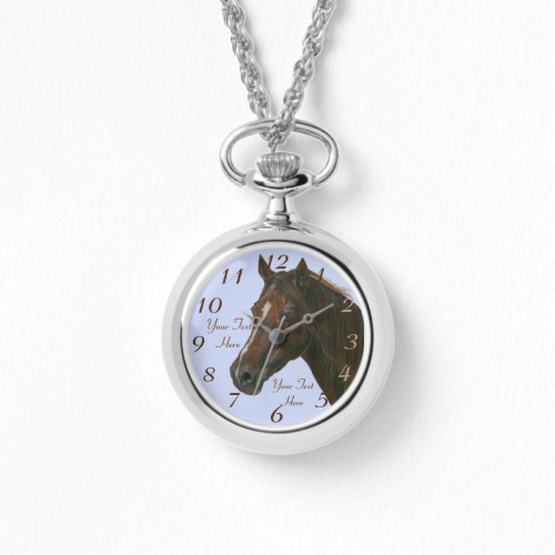 Chestnut mare horse portrait equine  watch