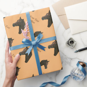 Chestnut mare horse portrait equine wrapping paper