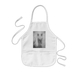 chestnut mare horse with blonde mane equine art kids' apron