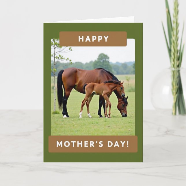 Chestnut Mare Mothers Day Card (Front)