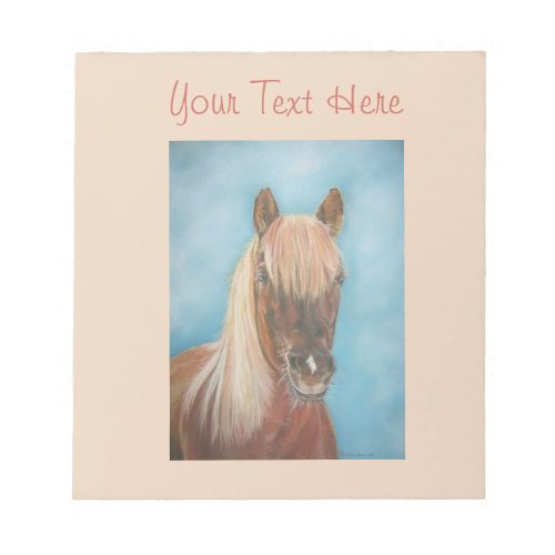 chestnut mare with blonde mane equine brown horse notepad