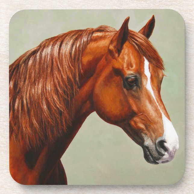 Chestnut Morgan Horse Coaster (Front)