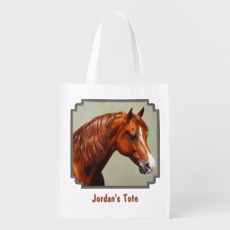 Chestnut Morgan Horse Grocery Bag