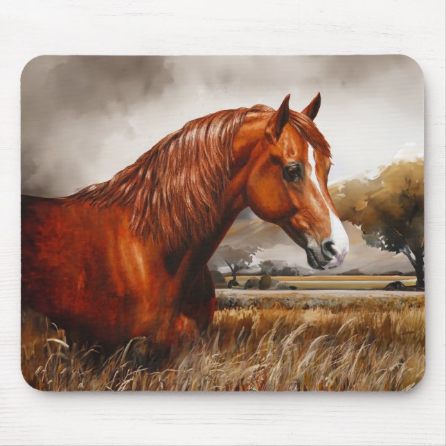 Chestnut Morgan Horse Mouse Pad (Front)