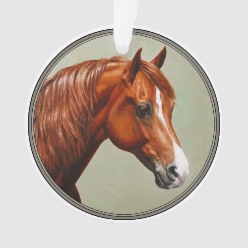 Chestnut Morgan Horse Ornament