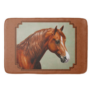Chestnut Morgan Horse Rusty Red Bathroom Mat