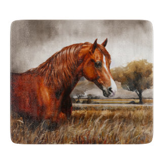 Chestnut Morgan Horse Rusty Red Cutting Board