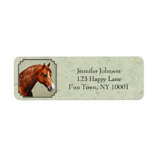 Chestnut Morgan Horse Sage Green Label