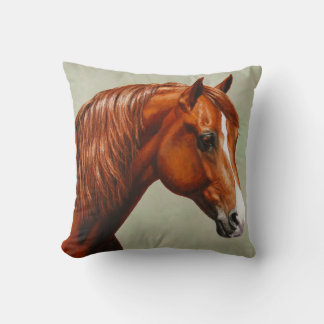 Chestnut Morgan Horse Throw Pillow