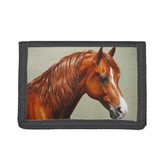 Chestnut Morgan Horse Tri-fold Wallet
