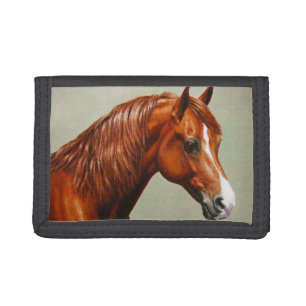 Chestnut Morgan Horse Trifold Wallet