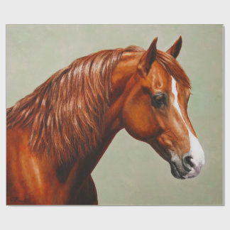 Chestnut Morgan Horse Wrapping Paper