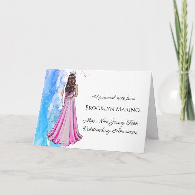 Chestnut Pageant Portrait Note Cards | Blue Ocean (Front)