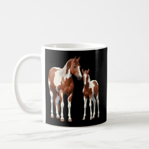 Chestnut Pinto Sorrel Paint Horse Mare Foal Coffee Mug