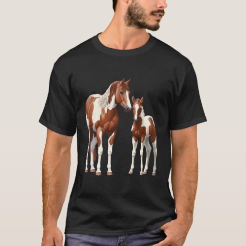 Chestnut Pinto Sorrel Paint Horse Mare Foal T_Shirt